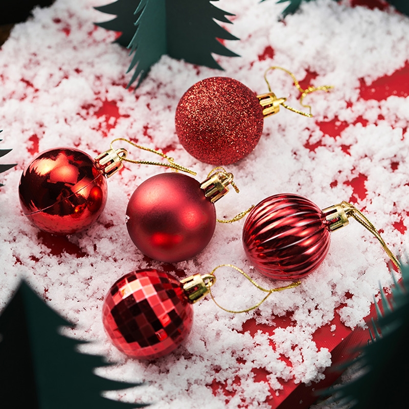 5 PCS Christmas Theme Shooting Props Christmas Balls Ornaments Jewelry Background Photography Photo Props(Red) - Shopkiz.com