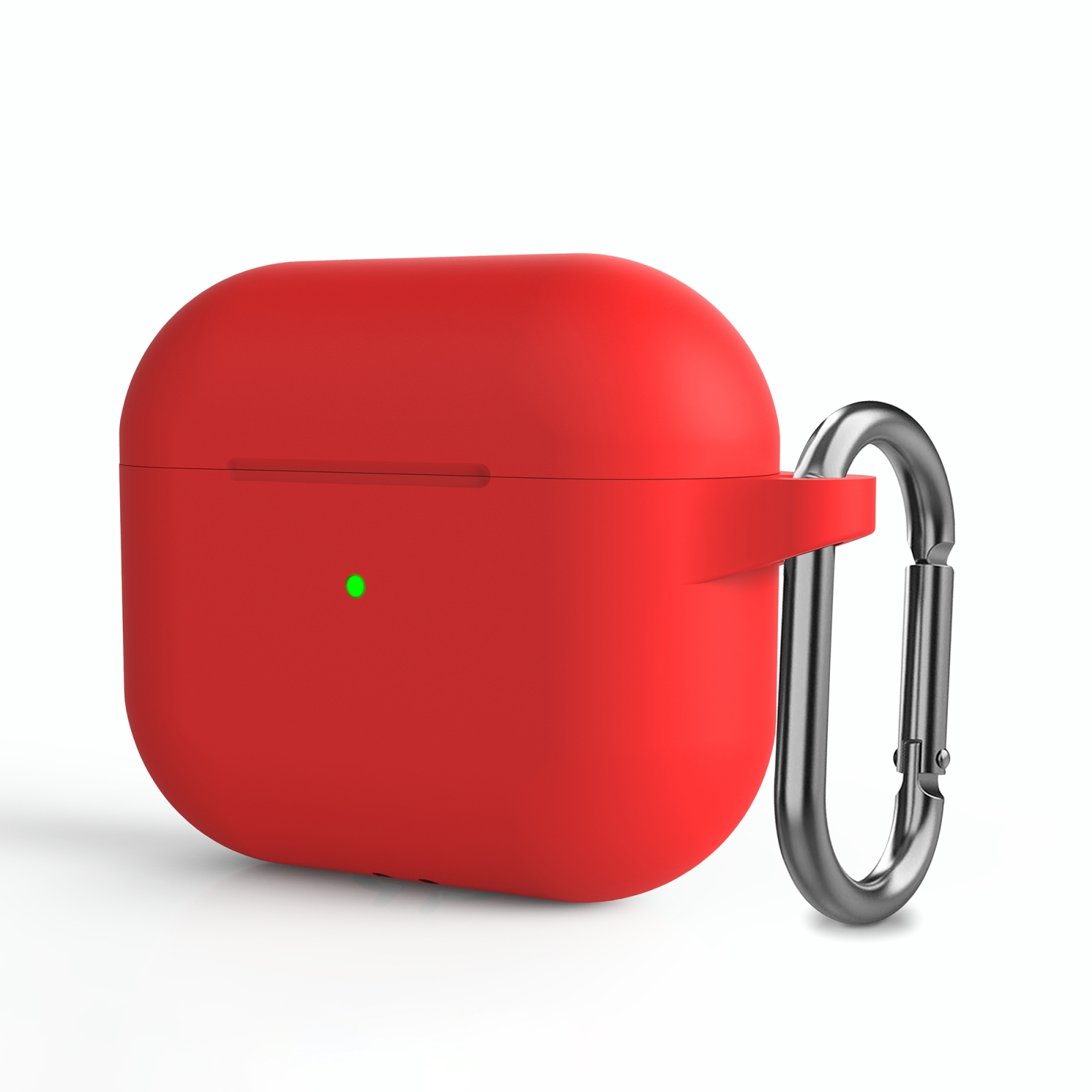 Silicone Thickening Wireless Earphone Protective Case with Hook For AirPods 3(Red) - Shopkiz.com