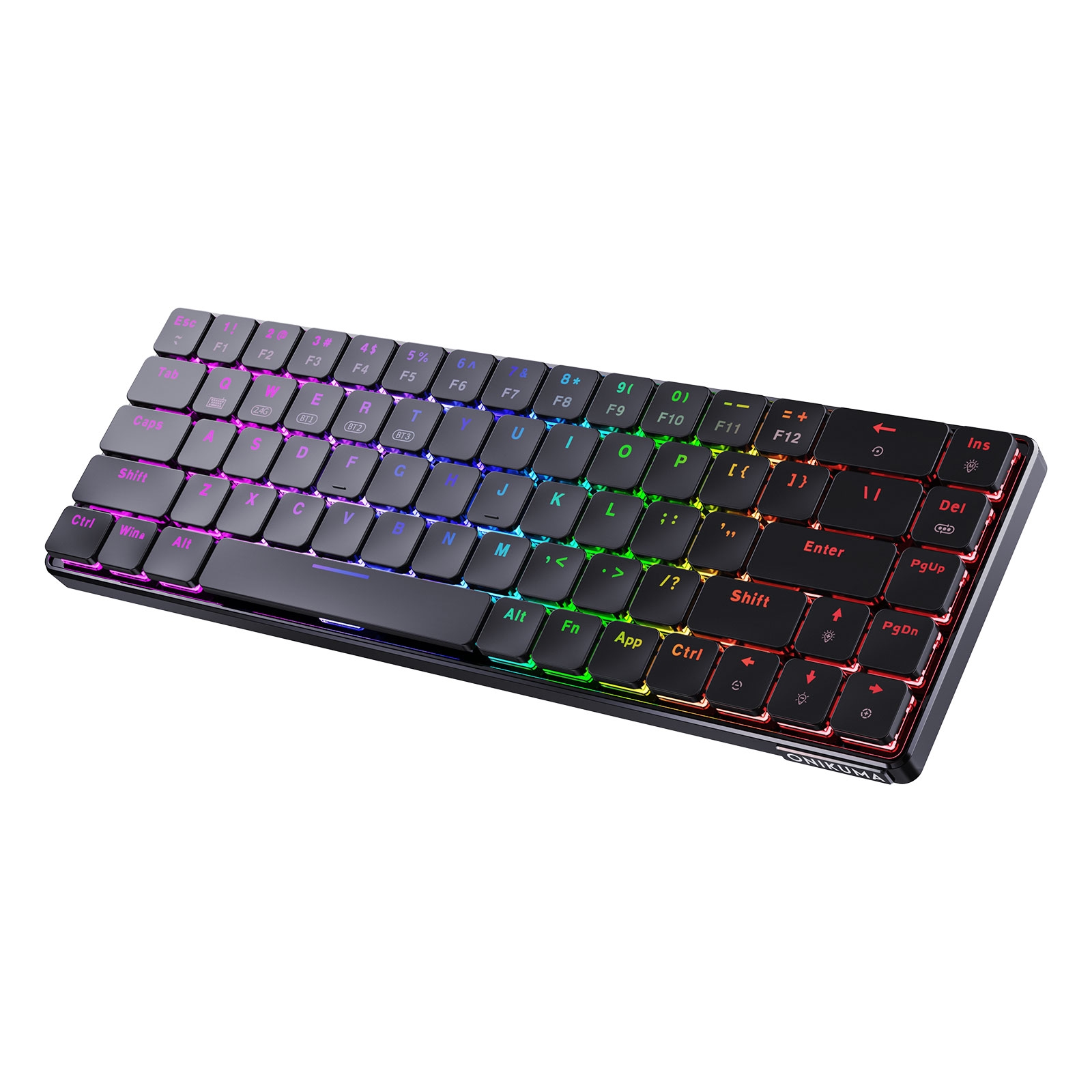 ONIKUMA G29 69 Keys Three-mode RGB Light Wireless Low Axis Mechanical Keyboard(Black) - Shopkiz.com