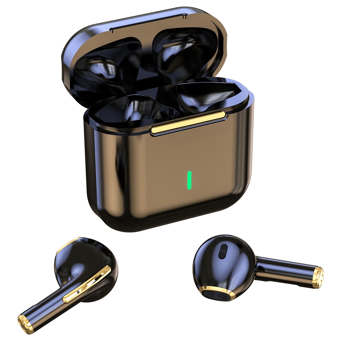 HXSJ Air-S4 Bluetooth 5.1 True Wireless HiFi Stereo Earphones with Charging Case(Black) - Shopkiz.com