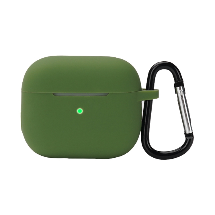 Wireless Earphone Silicone Protective Case with Hook for AirPods 3(Grass Green) - Shopkiz.com