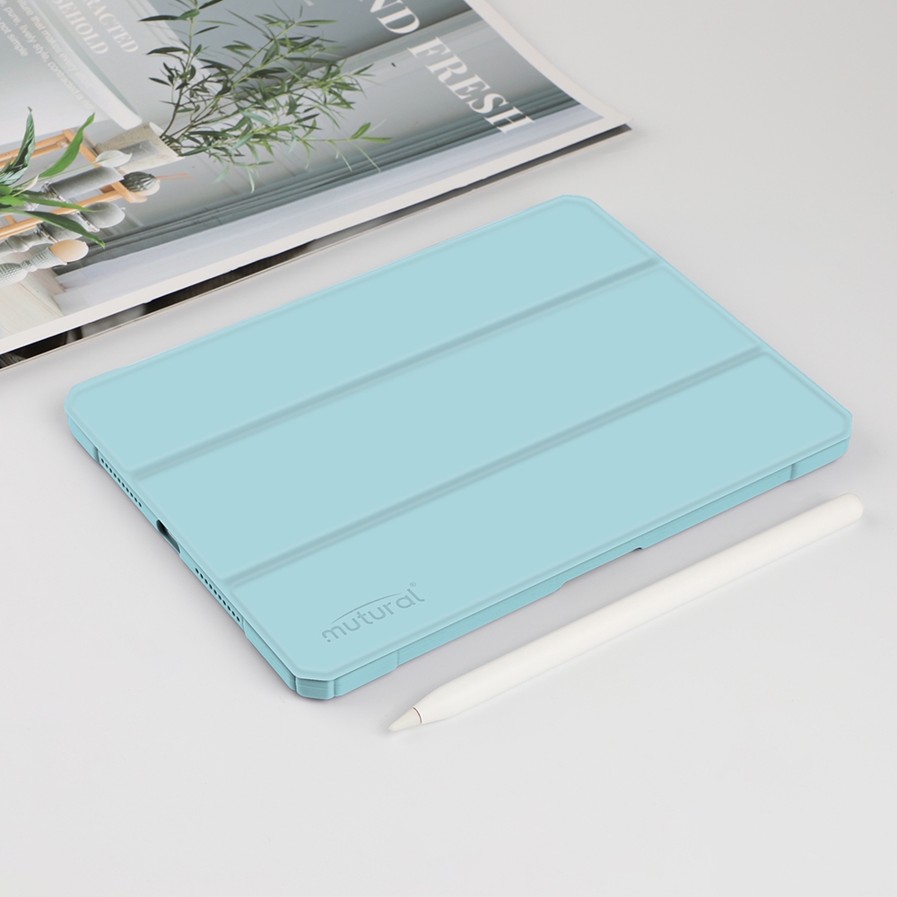For iPad mini 6 / mini 2024 Mutural Pinyue Series Horizontal Flip Tablet Case with Holder & Pen Slot & Sleep / Wake-up Function(Sky Blue) -