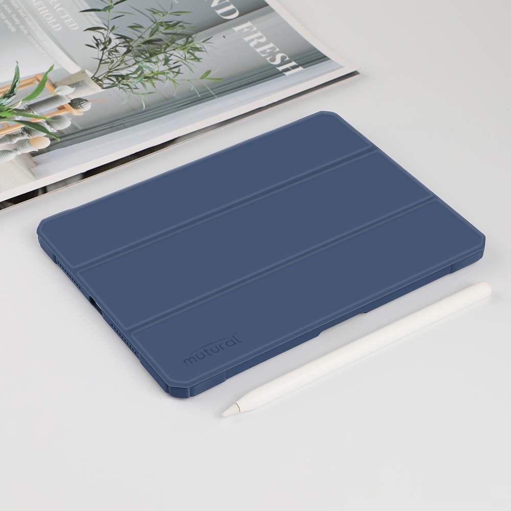 For iPad mini 6 / mini 2024 Mutural Pinyue Series Horizontal Flip Tablet Case with Holder & Pen Slot & Sleep / Wake-up Function(Blue) - Shopkiz.com
