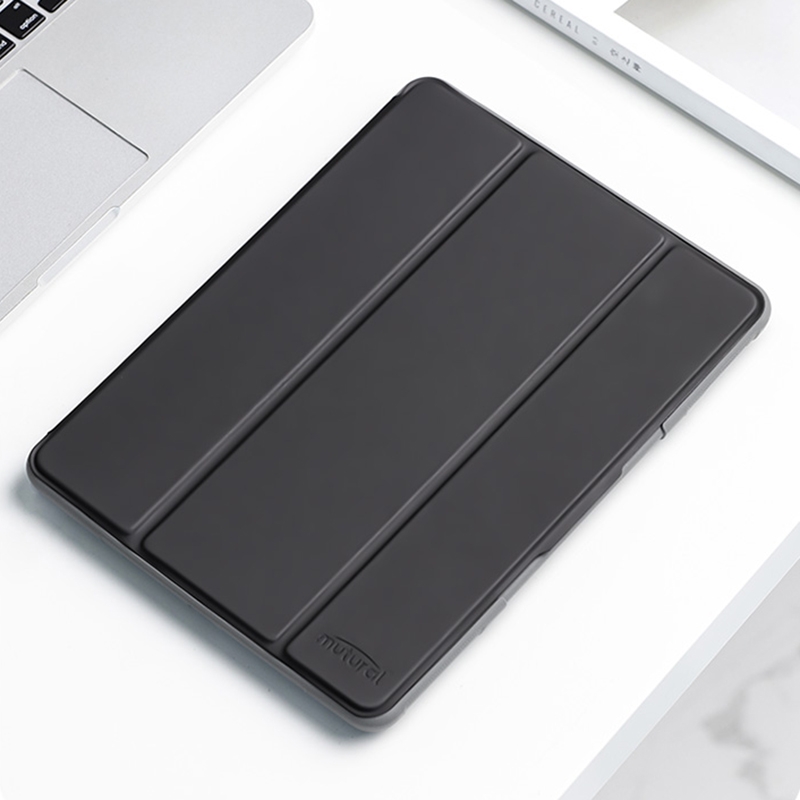 For iPad mini 6 / mini 2024 Mutural Horizontal Flip Tablet Case with Holder & Pen Slot(Black) - Shopkiz.com