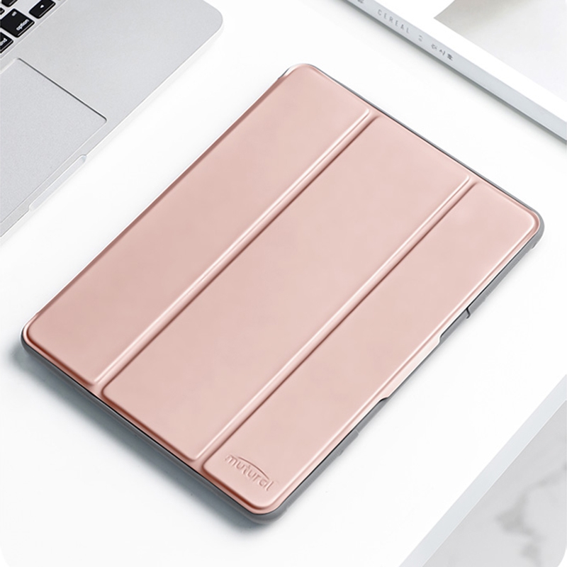 For iPad mini 6 / mini 2024 Mutural Horizontal Flip Tablet Case with Holder & Pen Slot(Rose Gold) - Shopkiz.com