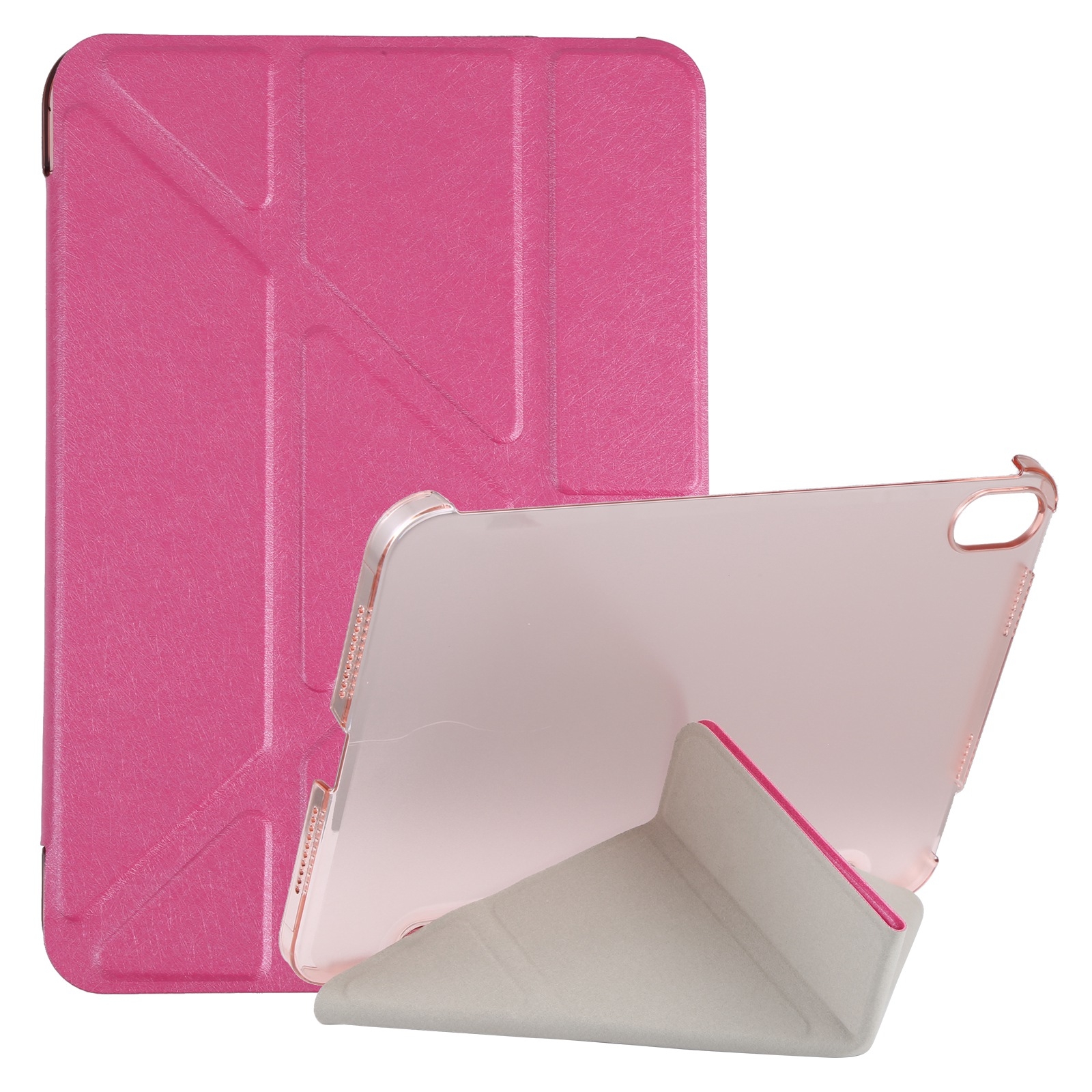 For iPad mini 2024 / mini 6 Silk Texture Horizontal Deformation Flip Tablet Leather Case with Holder(Rose Red) - Shopkiz.com