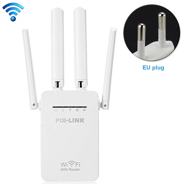 Wireless Smart WiFi Router Repeater with 4 WiFi Antennas, Plug Specification:EU Plug(White) - Shopkiz.com