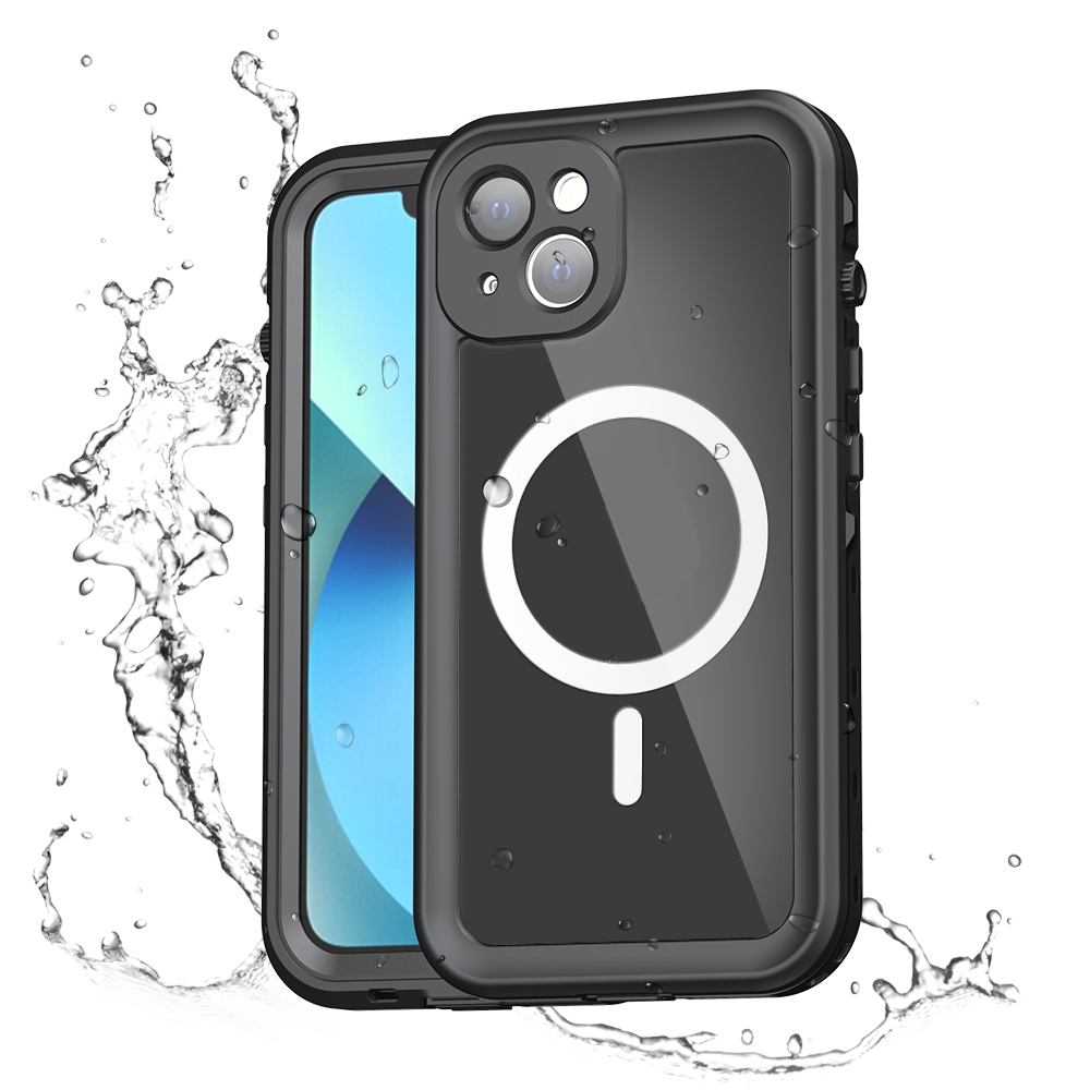 For iPhone 13 Pro PC + TPU + PET Shockproof Magsafe Waterproof Phone Case (Black) - Shopkiz.com