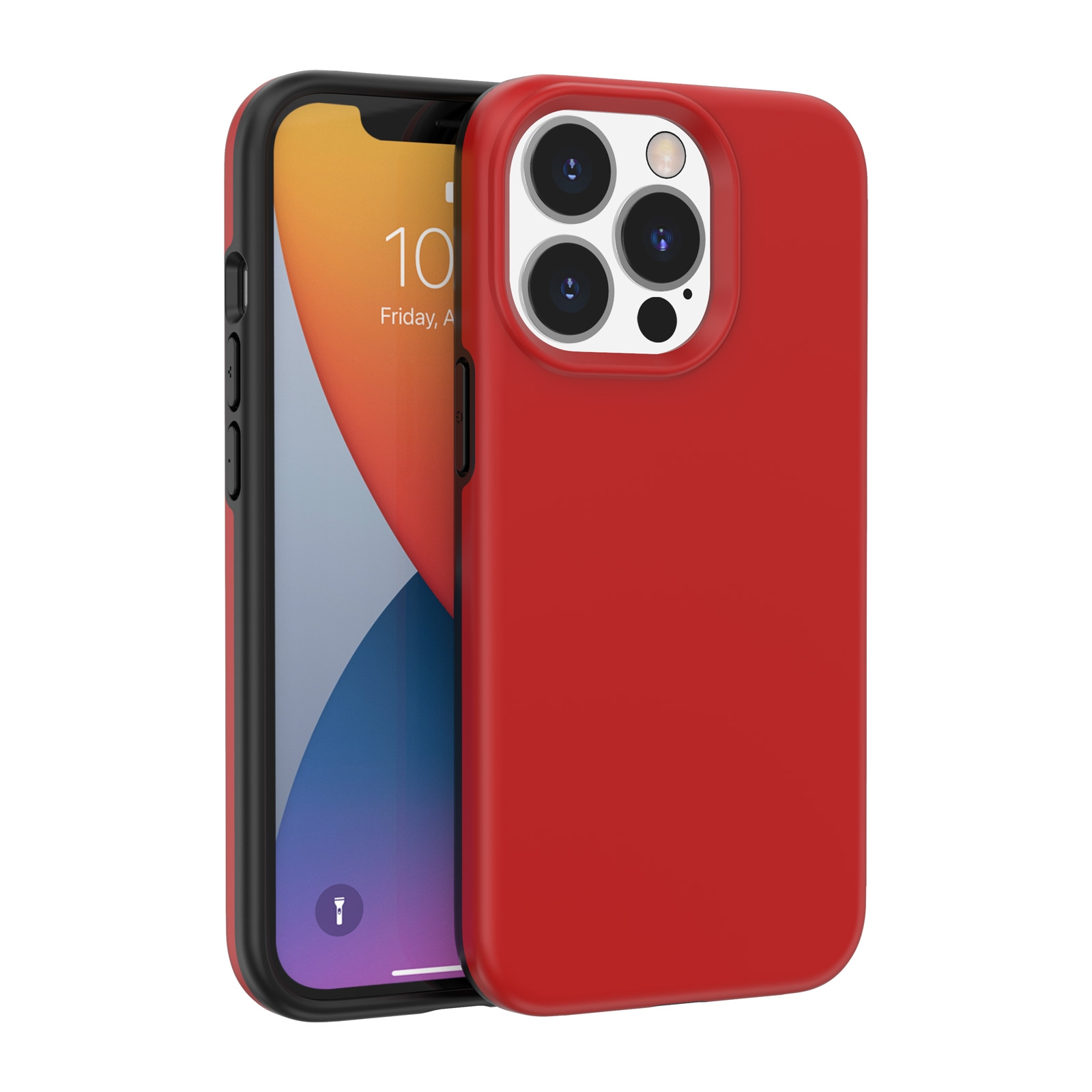 For iPhone 13 Pro Rubber Oil Surface Phone Case (Red) - Shopkiz.com