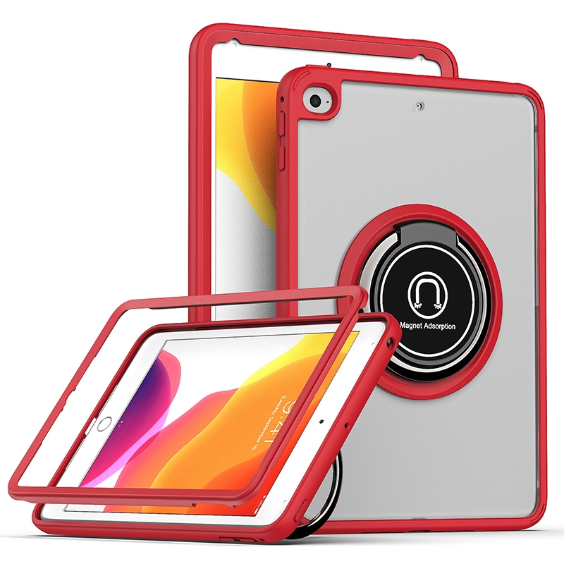 Shadow PC Tablet Case with Ring Holde For iPad mini 5 / 4(Red) - Shopkiz.com