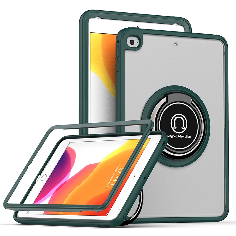 Shadow PC Tablet Case with Ring Holde For iPad mini 5 / 4(Dark Green) - Shopkiz.com