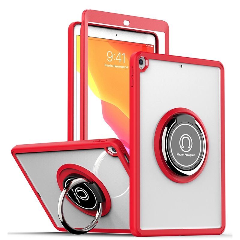 Shadow PC Tablet Case with Ring Holde For iPad 10.2 / 10.5 2019 / 2020(Red) - Shopkiz.com