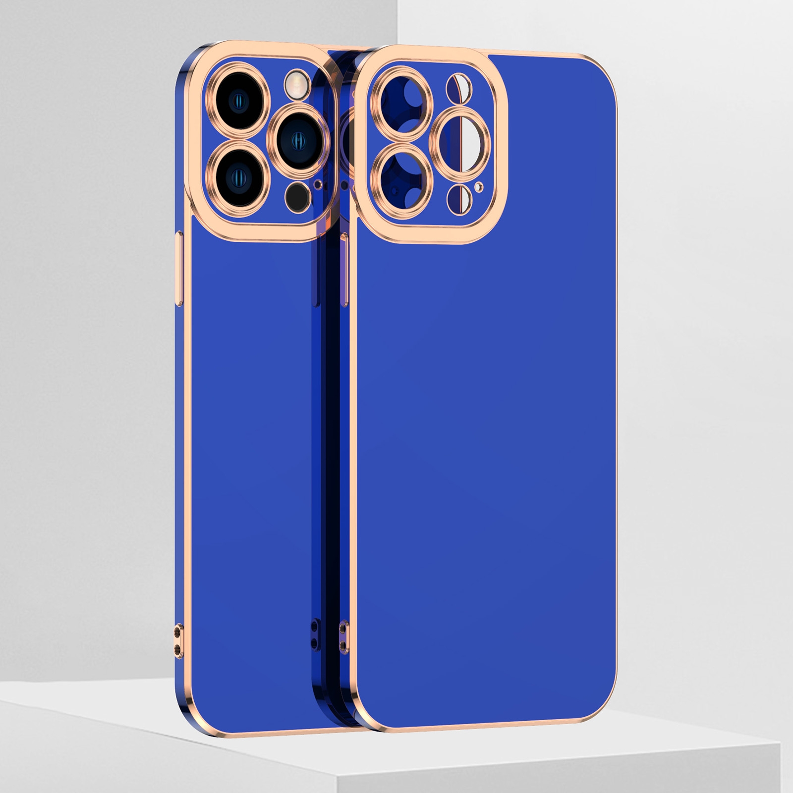 For iPhone 12 Pro 6D Electroplated TPU Phone Case(Blue) - Shopkiz.com
