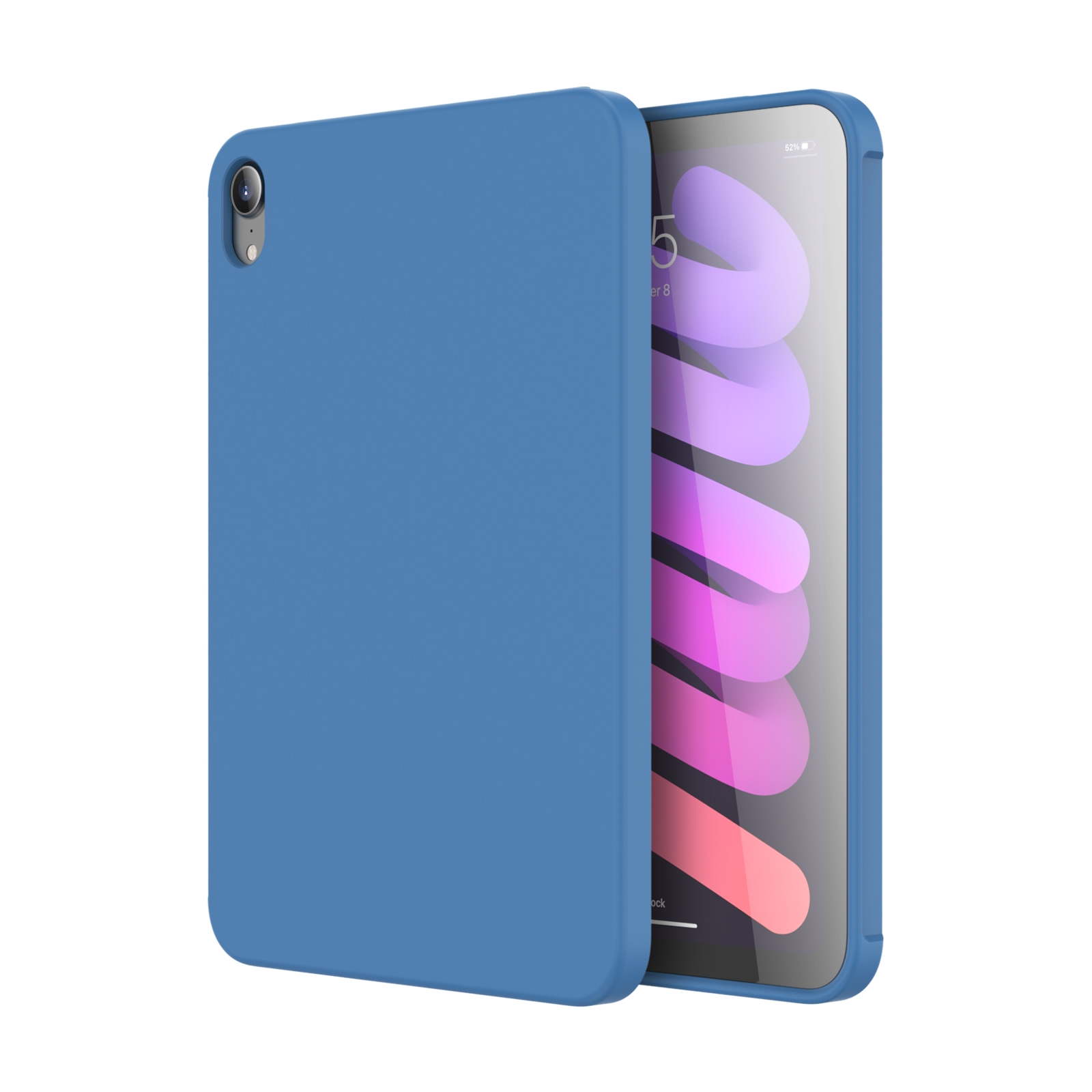 For iPad mini 2024 / mini 6 Mutural Silicone Microfiber Tablet Case(Light Blue) - Shopkiz.com