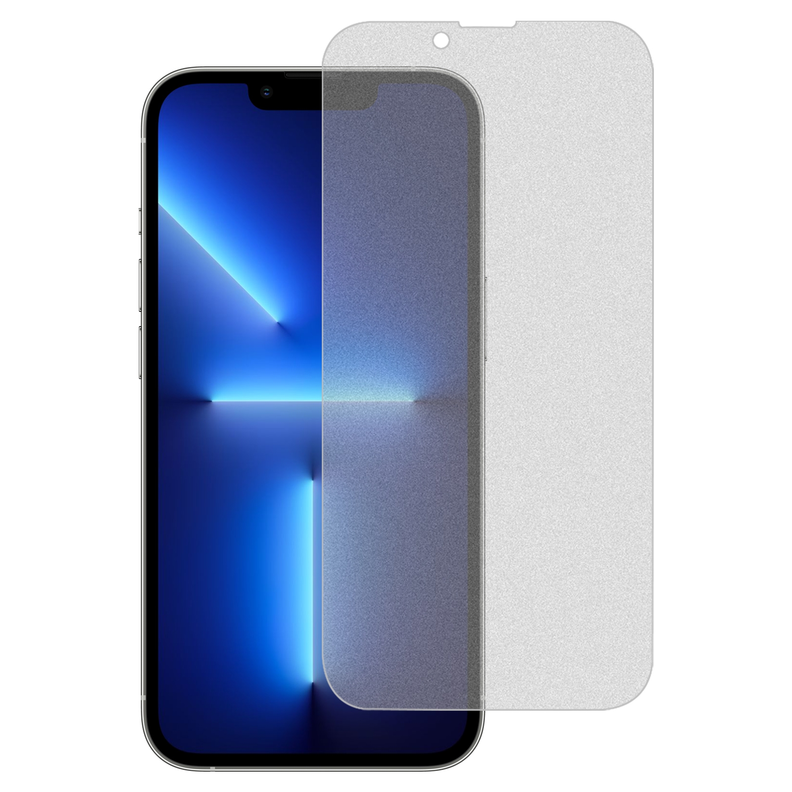 For iPhone 17e / 16e / 13 / 13 Pro Transparent Frosted Full Screen Tempered Glass Film - Shopkiz.com