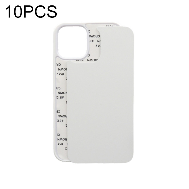 For iPhone 13 10 PCS 2D Blank Sublimation Phone Case(White) - Shopkiz.com