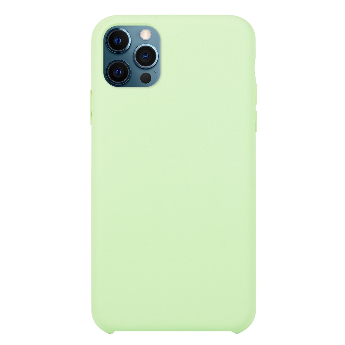For iPhone 12 / 12 Pro Solid Silicone Phone Case(Mint Green) - Shopkiz.com