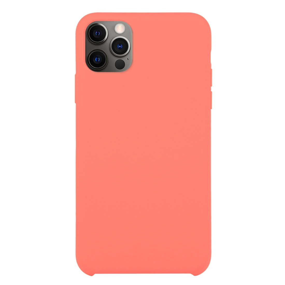 For iPhone 12 Pro Max Solid Silicone Phone Case(Peach Red) - Shopkiz.com