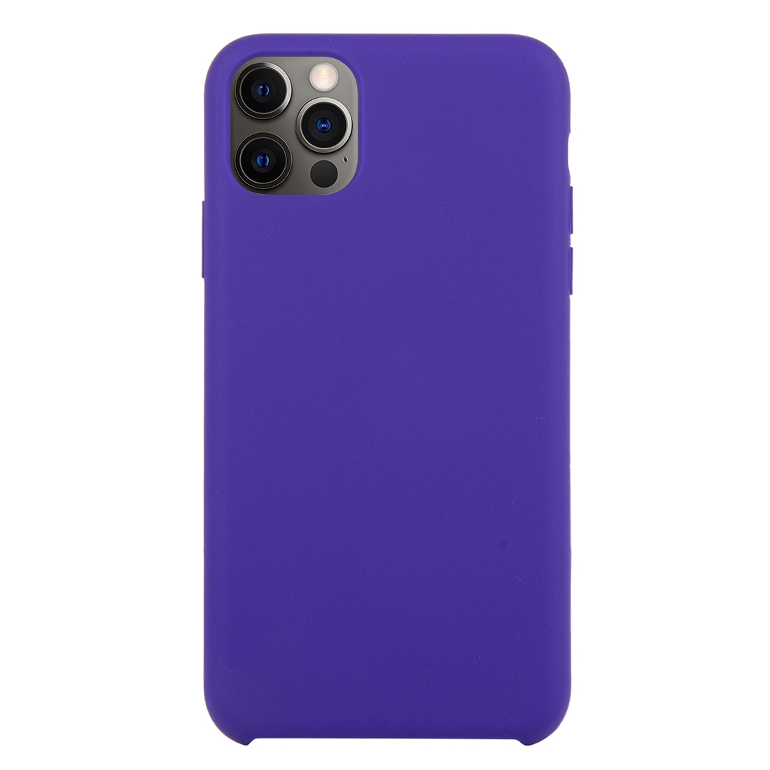 For iPhone 12 Pro Max Solid Silicone Phone Case(Deep Purple) - Shopkiz.com