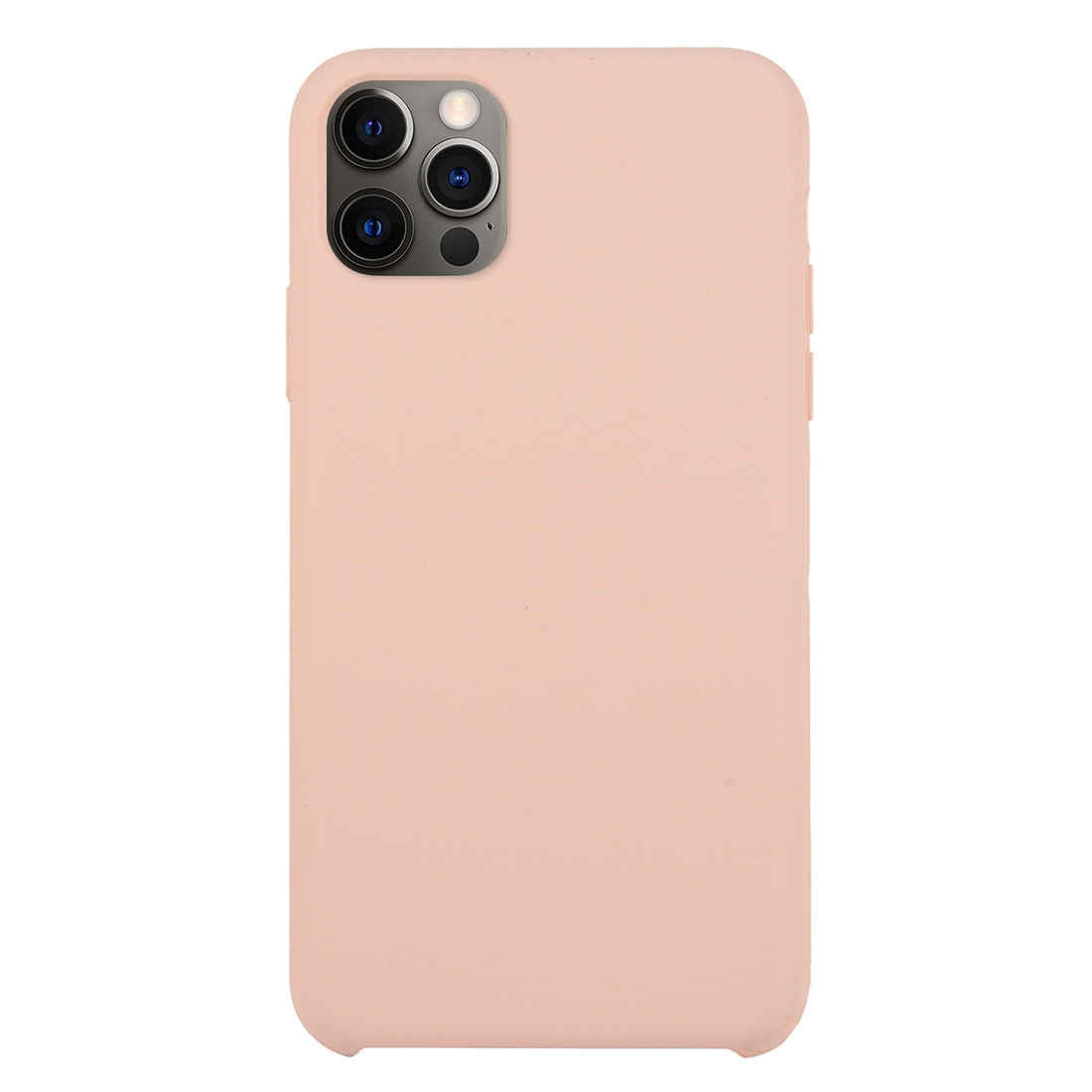 For iPhone 12 Pro Max Solid Silicone Phone Case(Sand Pink) - Shopkiz.com