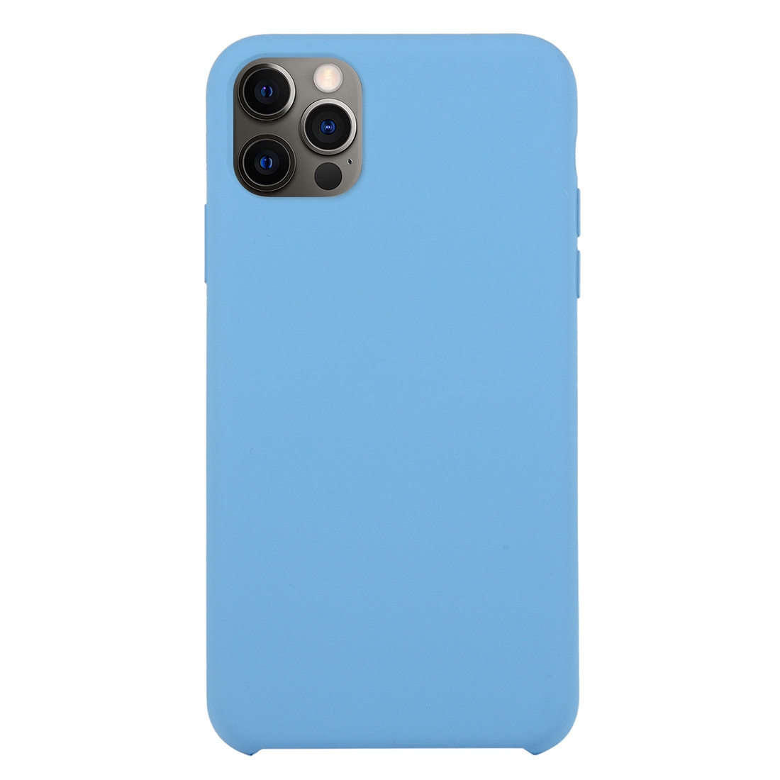 For iPhone 12 Pro Max Solid Silicone Phone Case(Azure) - Shopkiz.com
