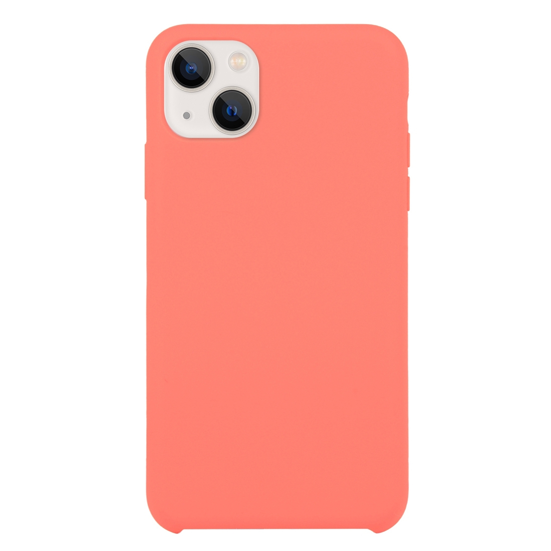 For iPhone 13 Solid Silicone Phone Case(Peach Red) - Shopkiz.com