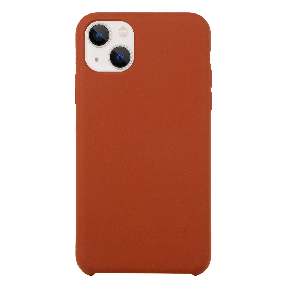 For iPhone 13 Solid Silicone Phone Case(Saddle Brown) - Shopkiz.com