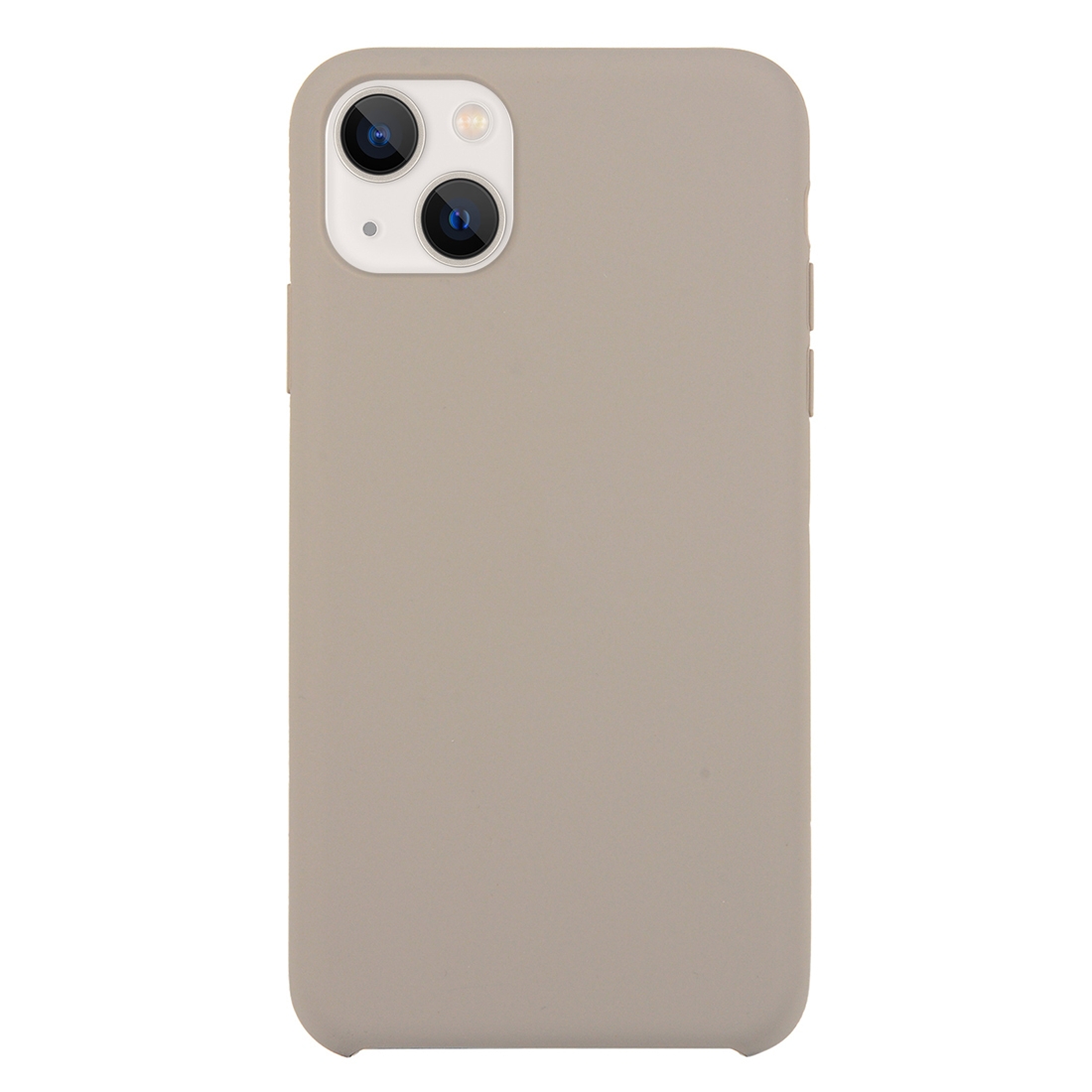 For iPhone 13 Solid Silicone Phone Case(Pebble) - Shopkiz.com