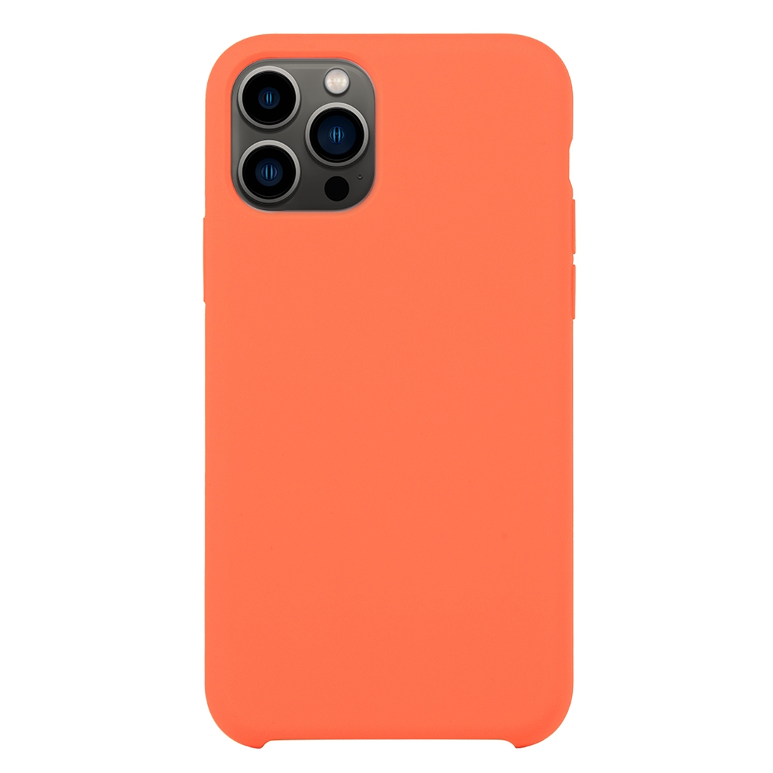 For iPhone 13 Pro Max Solid Silicone Phone Case (Orange Red) - Shopkiz.com