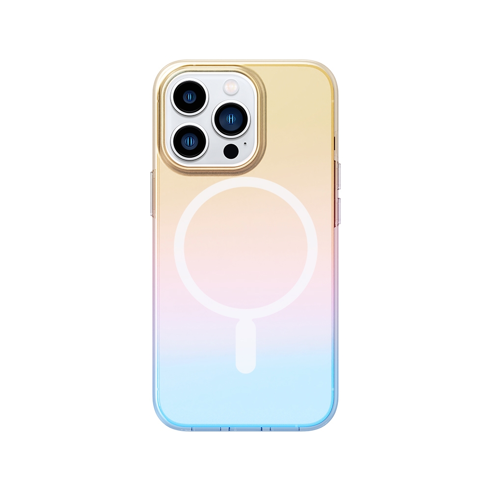 For iPhone 13 Pro Max ROCK Magnetic Aurora TPU + PET Protective Phone Case (Aurora Gold) - Shopkiz.com