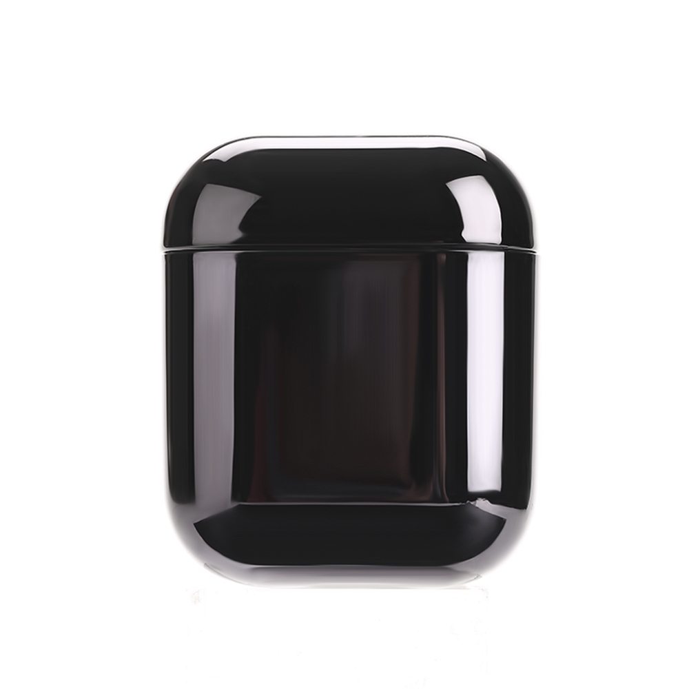 For AirPods 1/2 Electroplated PC Earphones Shockproof Protective Case(Black) - Shopkiz.com