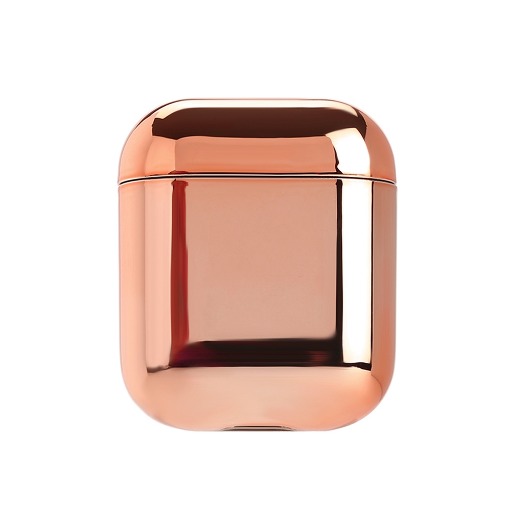 For AirPods 1/2 Electroplated PC Earphones Shockproof Protective Case(Rose Gold) - Shopkiz.com