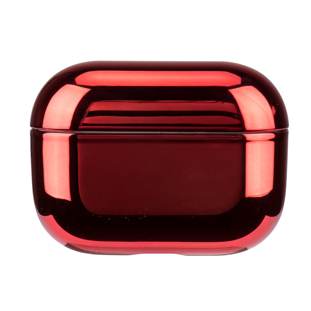 For AirPods Pro Electroplated PC Earphones Shockproof Protective Case(Red) - Shopkiz.com