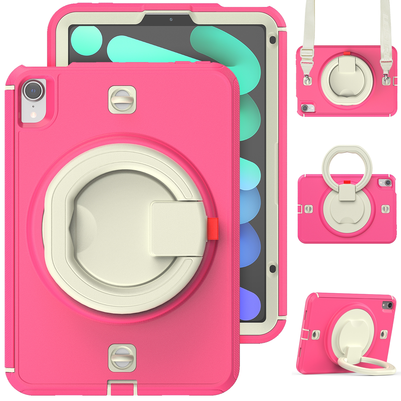 For iPad mini 6 / mini 2024 TPU Hybrid PC Tablet Case(Rose Red) - Shopkiz.com