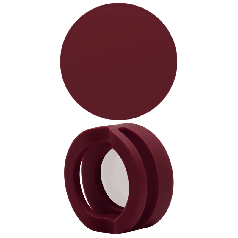 Pet Collar Anti-scratch Shockproof Silicone Case For AirTag 2nd Gen / AirTag 1st Gen, Size:34.1x34.1x18.2mm(wine Red) - Shopkiz.com