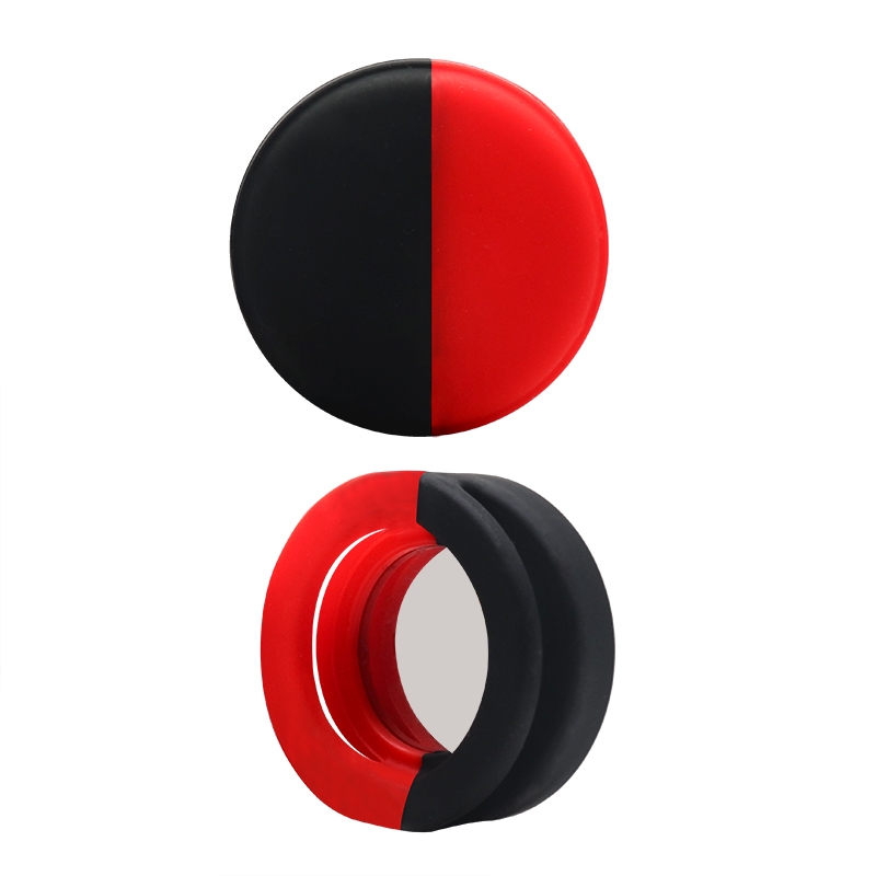 Pet Collar Anti-scratch Shockproof Silicone Case For AirTag 2nd Gen / AirTag 1st Gen, Size:34x34x17.3mm(Black Red) - Shopkiz.com