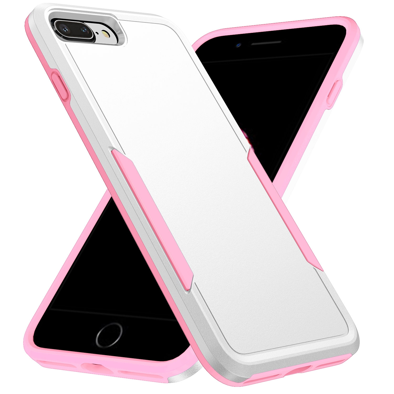 Pioneer Armor Heavy Duty PC + TPU Phone Case For iPhone 8 Plus / 7 Plus(White) - Shopkiz.com