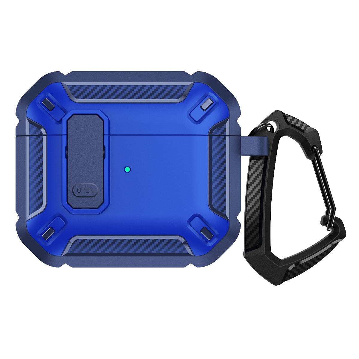 Shield Shockproof Earphone Protective Case with Hook For AirPods 3(Blue) - Shopkiz.com
