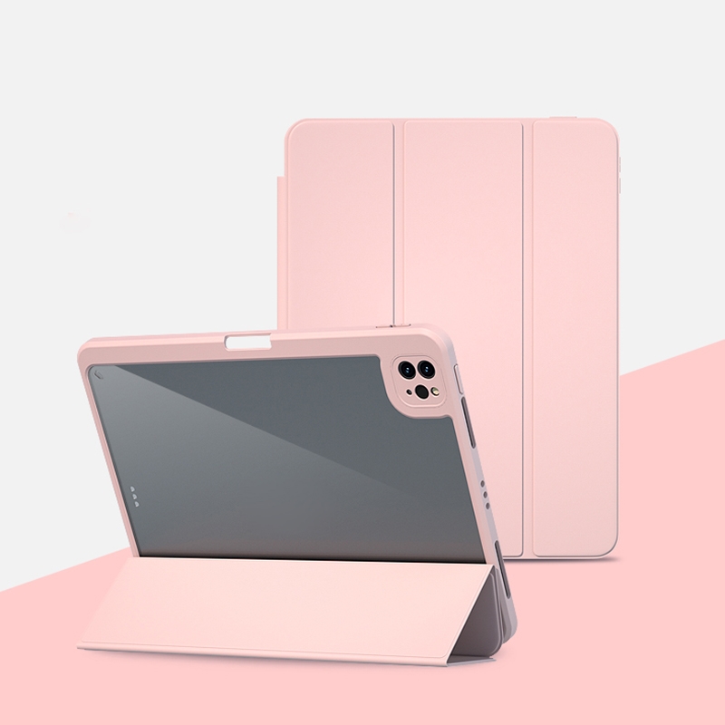 Magnetic Split Leather Smart Tablet Case For iPad Pro 11 2018(Baby Pink) - Shopkiz.com