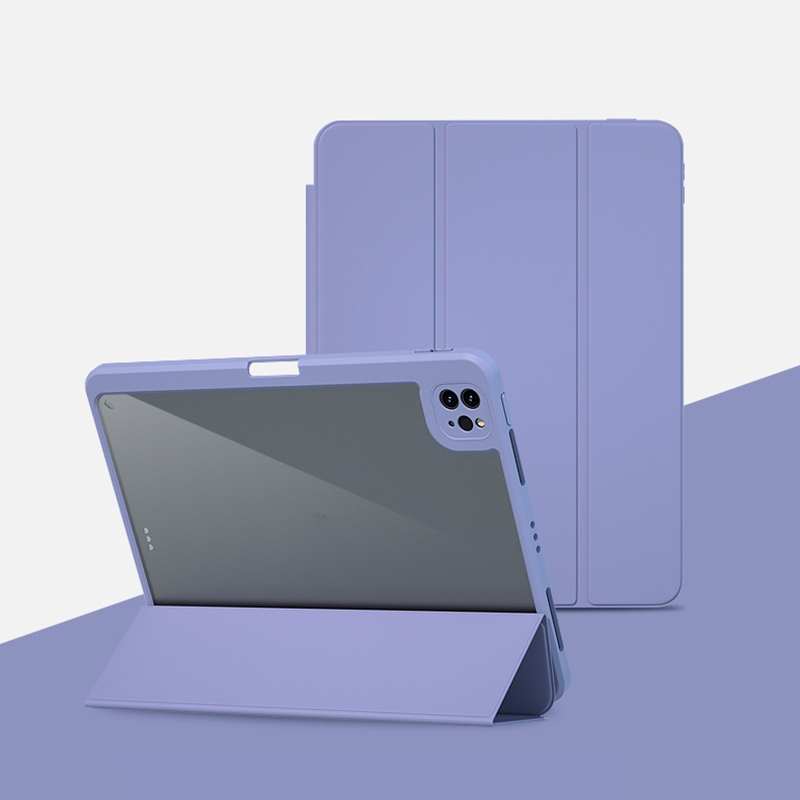 Magnetic Split Leather Smart Tablet Case For iPad Pro 11 2018(Lavender Purple) - Shopkiz.com