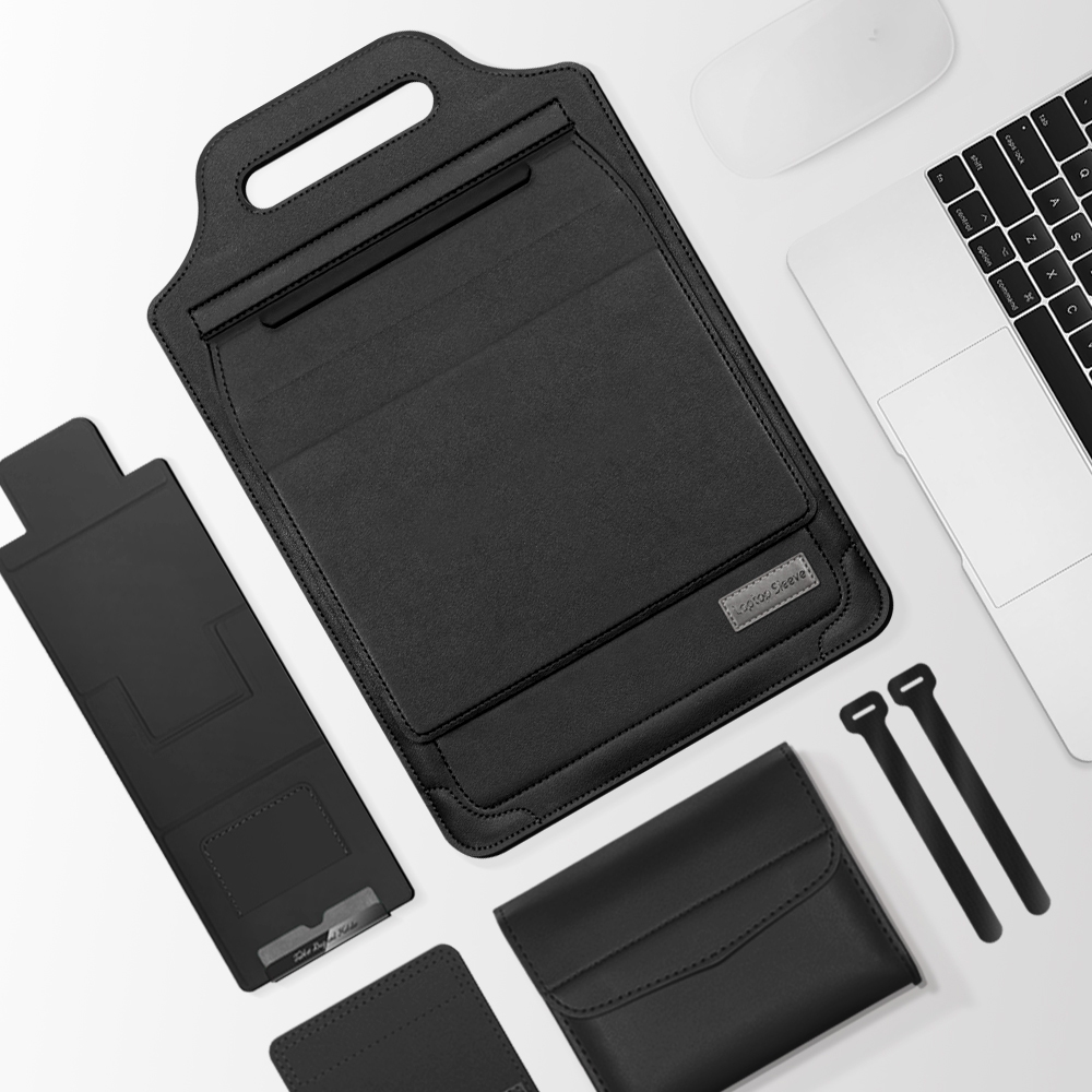 13 inch Multifunctional Mouse Pad Stand Handheld Laptop Bag(Black) - Shopkiz.com
