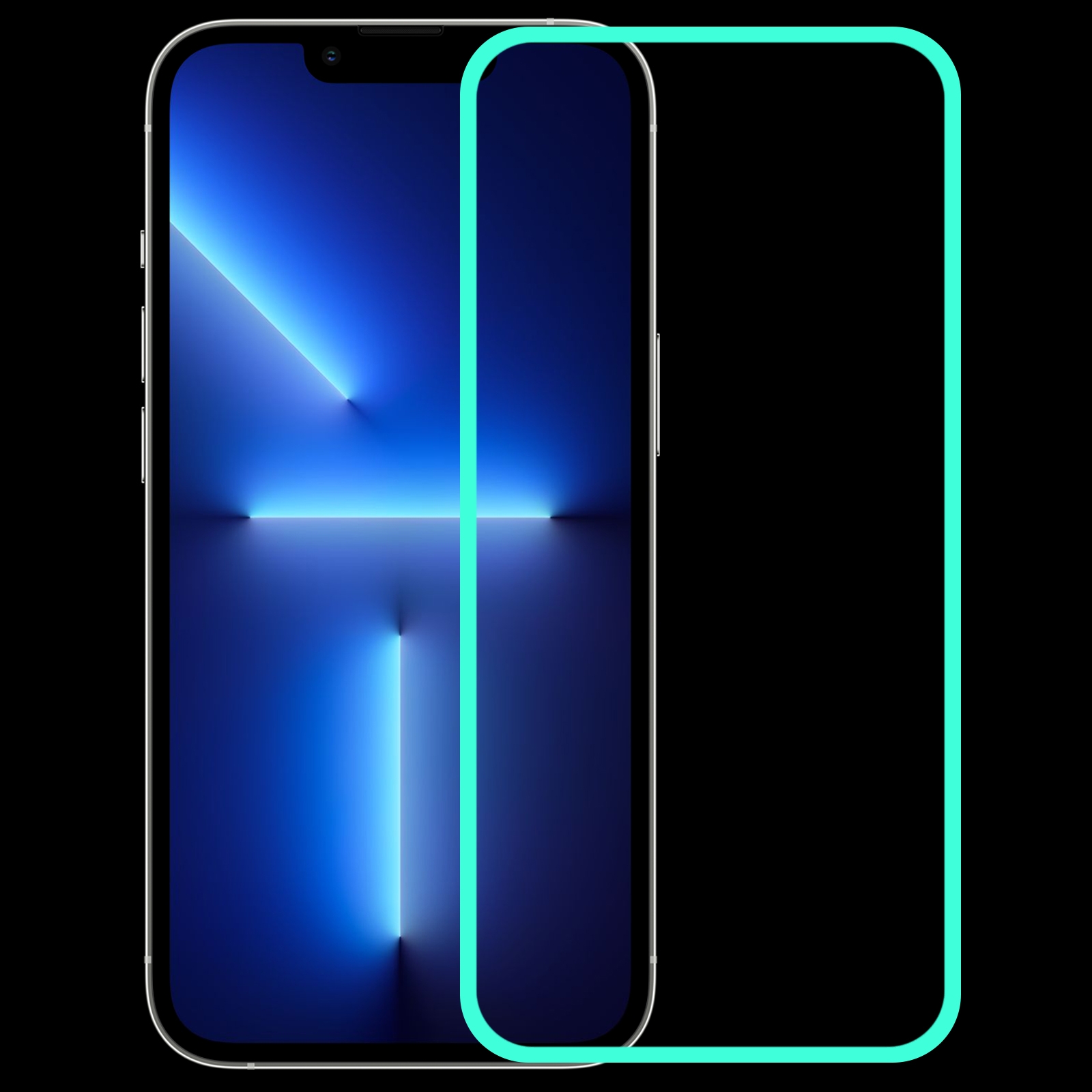 For iPhone 13 / 13 Pro Luminous Shatterproof Airbag Tempered Glass Film - Shopkiz.com
