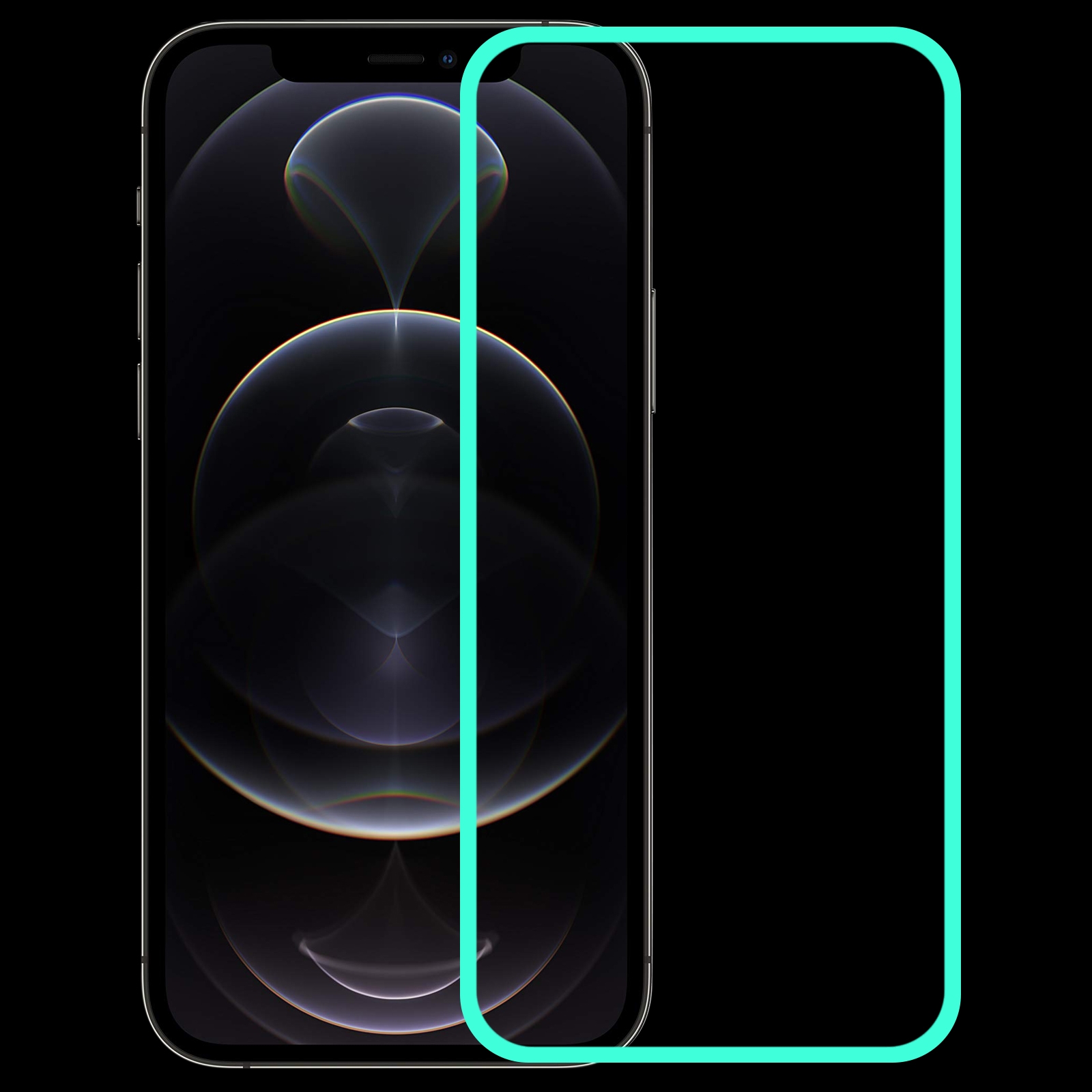 For iPhone 12 / 12 Pro Luminous Shatterproof Airbag Tempered Glass Film - Shopkiz.com