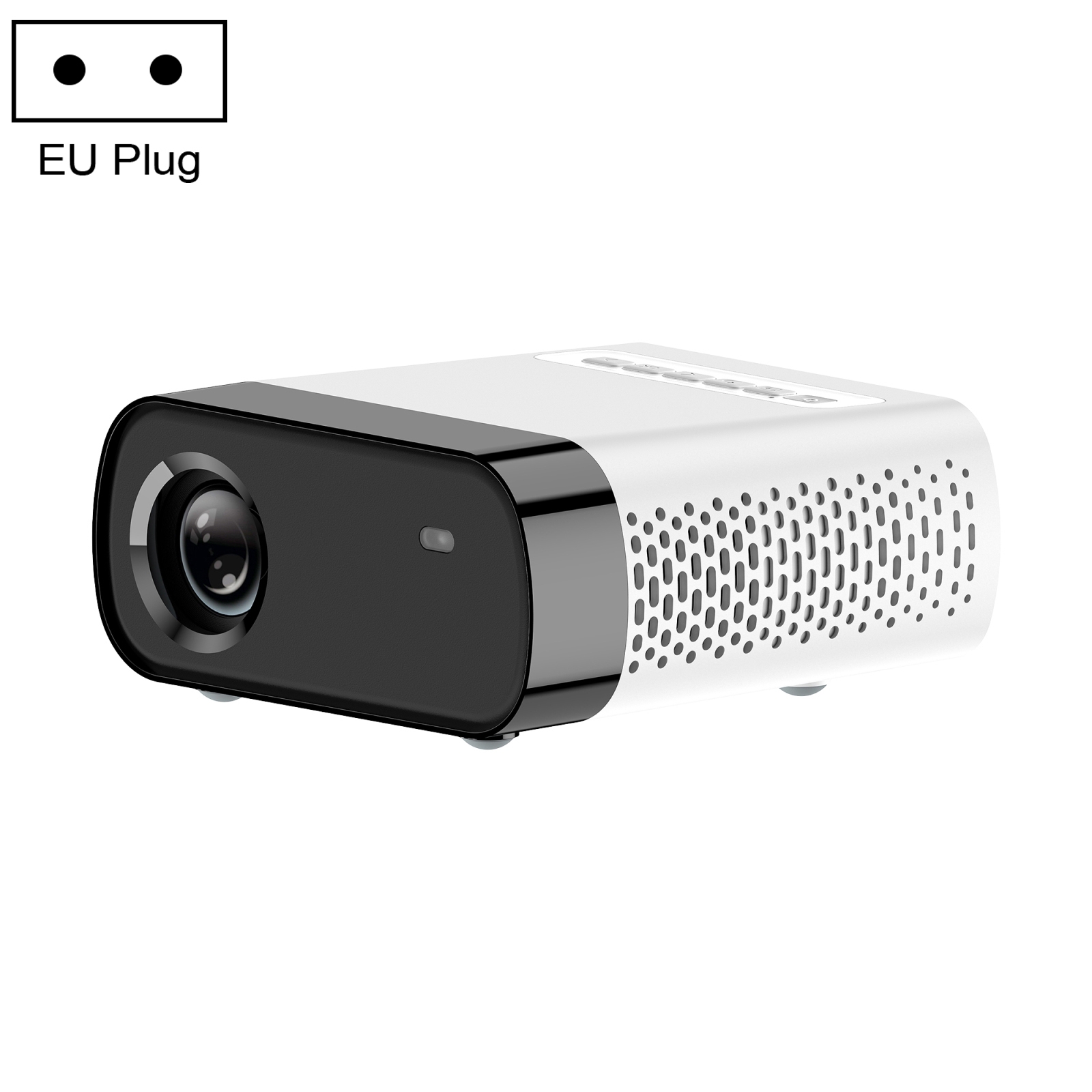 GX100 800x480 1800 Lumens Portable Home Theater LED HD Digital Projector,Basic Version, EU Plug(White) - Shopkiz.com