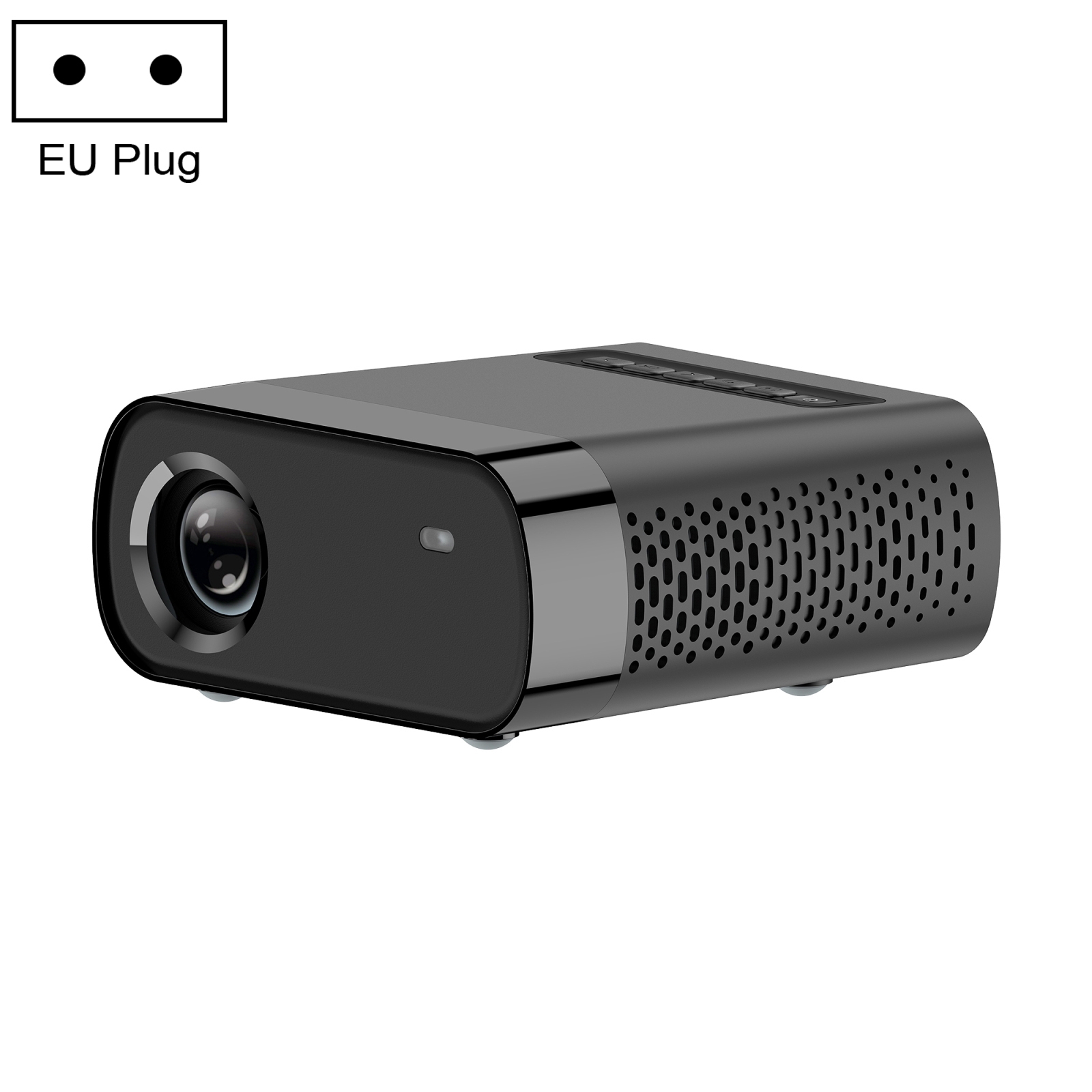 GX100 800x480 1800 Lumens Portable Home Theater LED HD Digital Projector,Basic Version, EU Plug(Black) - Shopkiz.com