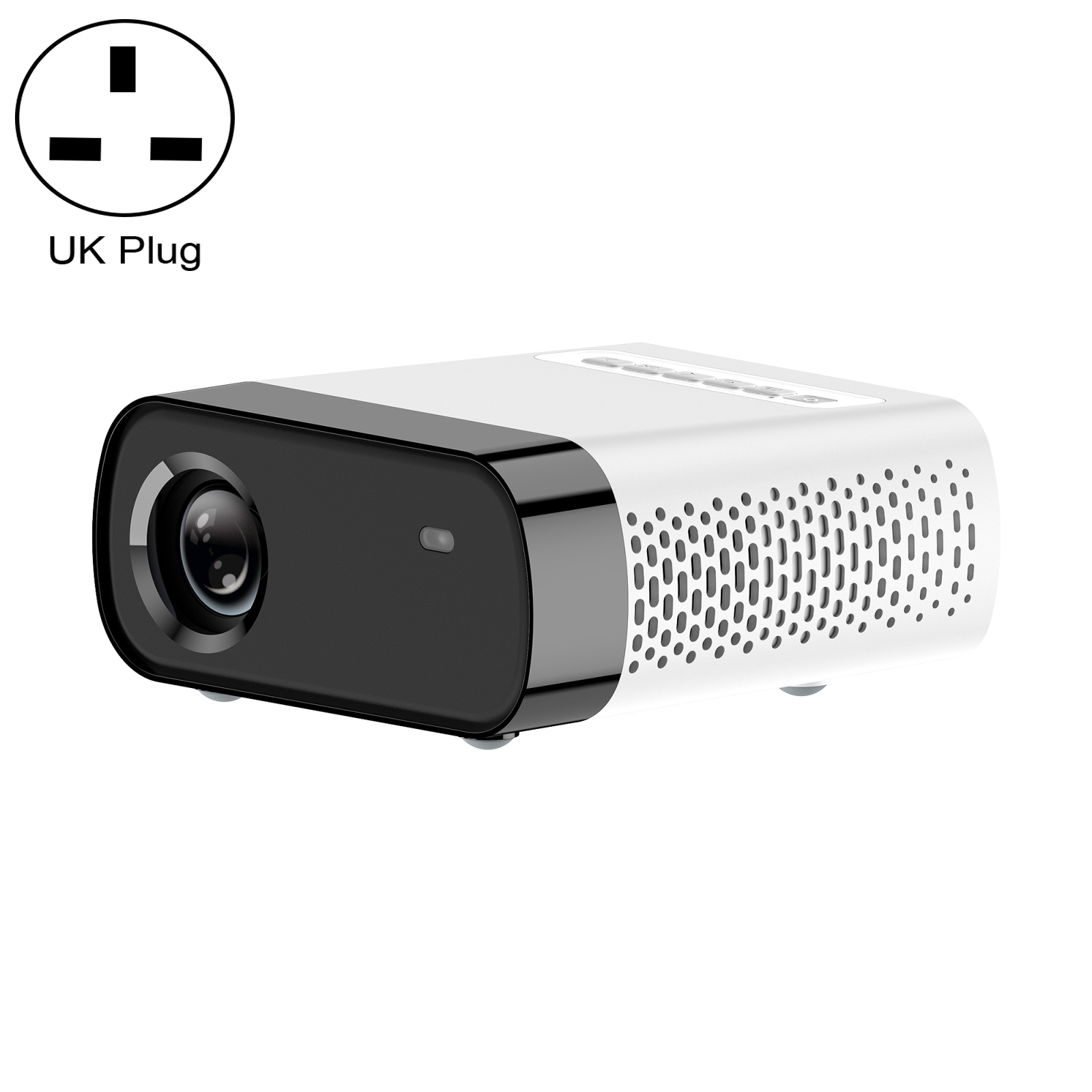 GX100 800x480 1800 Lumens Portable Home Theater LED HD Digital Projector,Basic Version, UK Plug(White) - Shopkiz.com