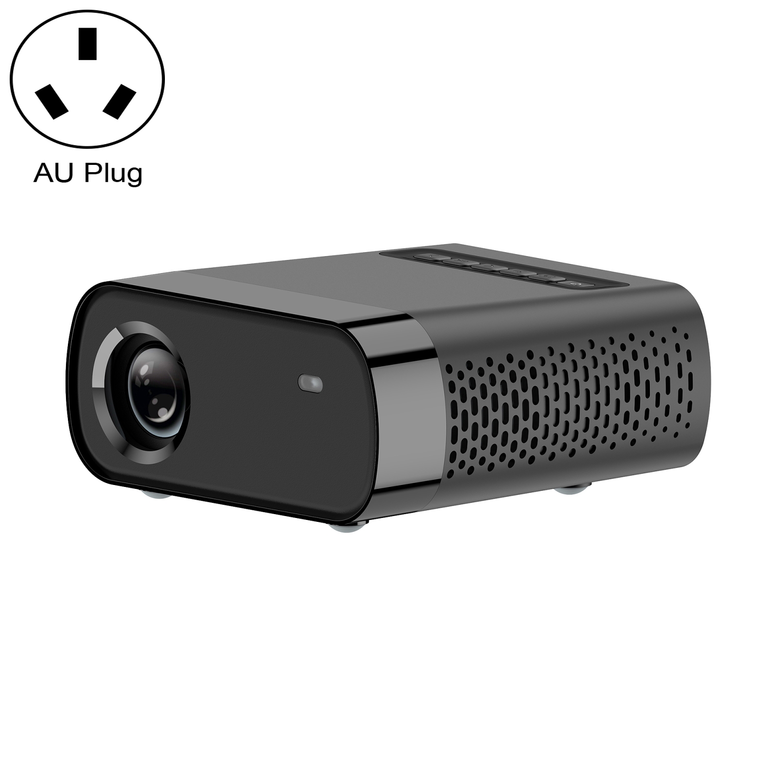 GX100 800x480 1800 Lumens Portable Home Theater LED HD Digital Projector,Basic Version, AU Plug(Black) - Shopkiz.com