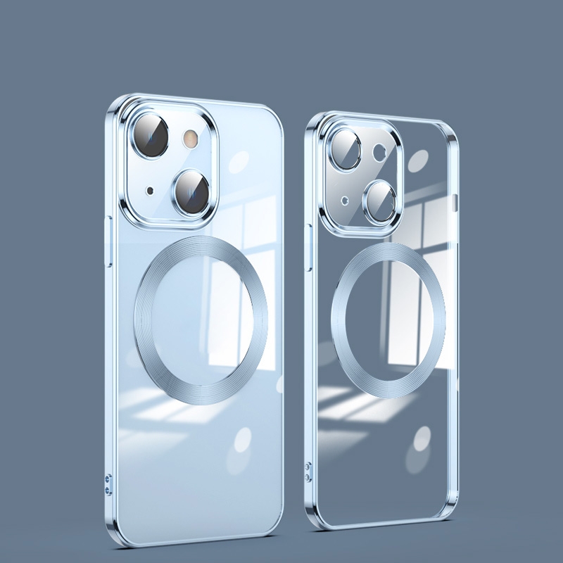 For iPhone 13 MagSafe Magnetic Electroplated Phone Case(Sierra Blue) - Shopkiz.com