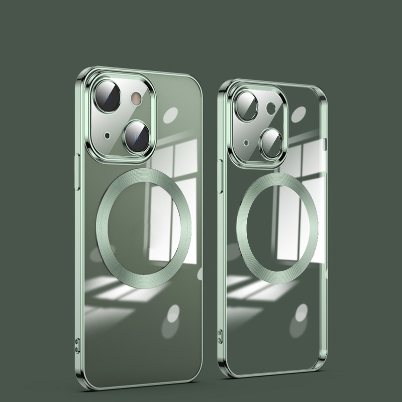 For iPhone 13 MagSafe Magnetic Electroplated Phone Case(Dark Green) - Shopkiz.com