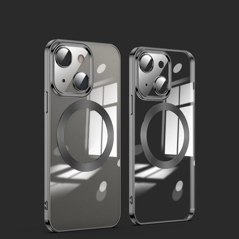 For iPhone 13 MagSafe Magnetic Electroplated Phone Case(Black) - Shopkiz.com